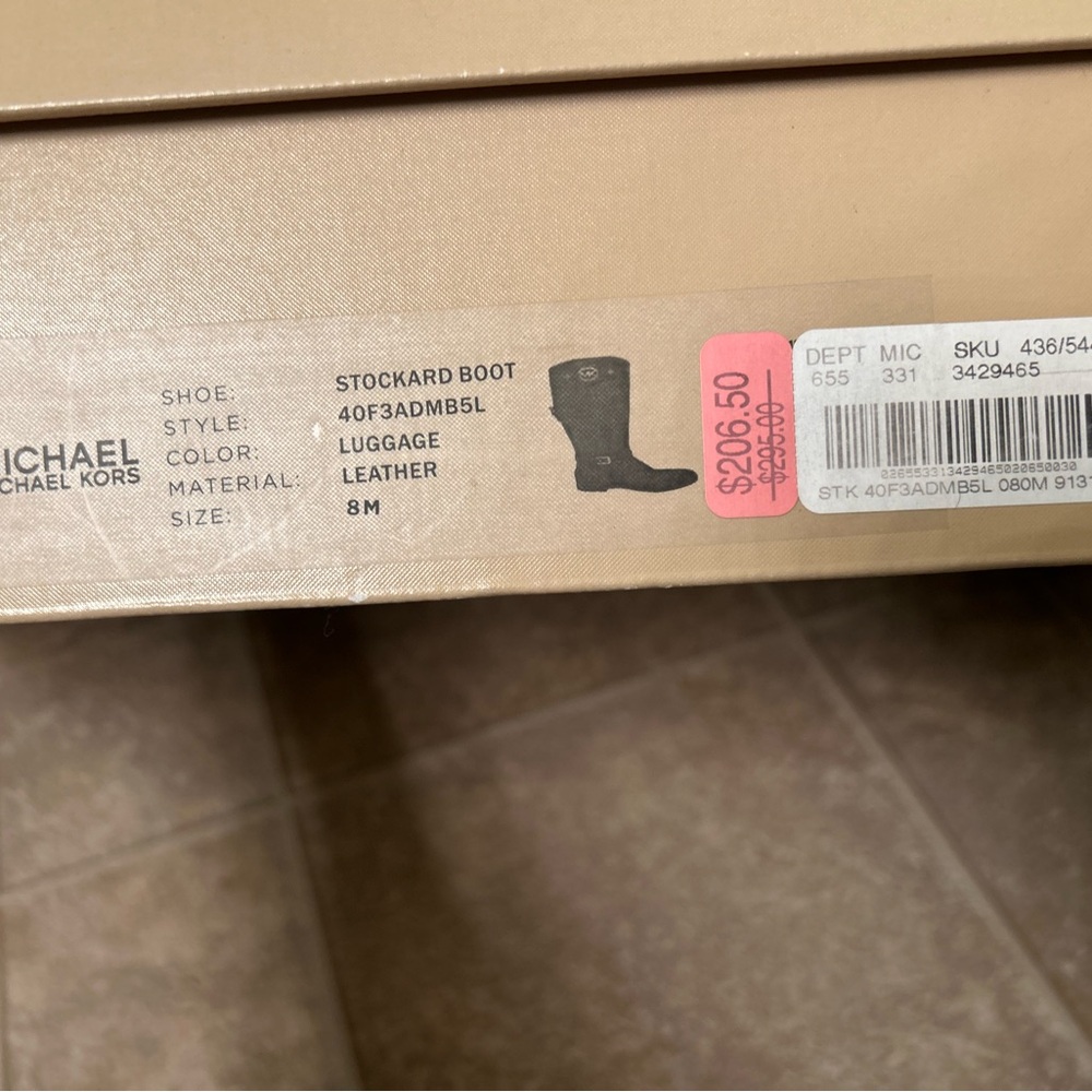 Michael Kors Tan Leather Riding Boots - Picture 15 of 16